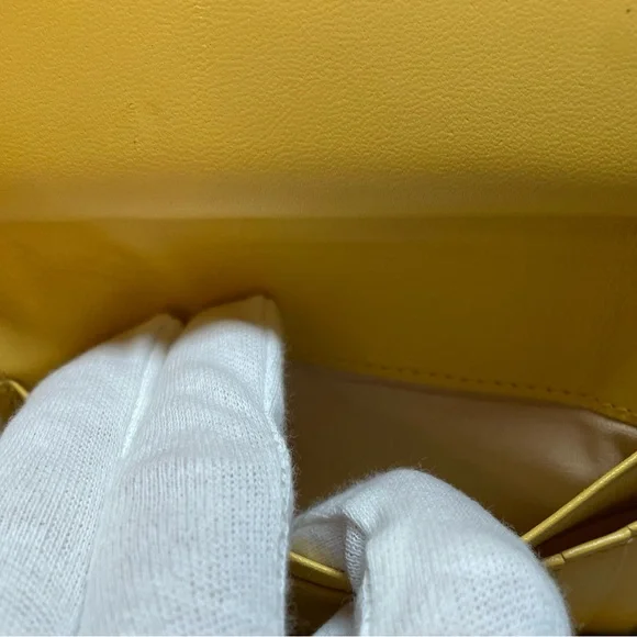 Yves Saint Laurent VINTAGE Authentic Sunflower Yellow Leather Compact Wallet - Picture 6 of 16
